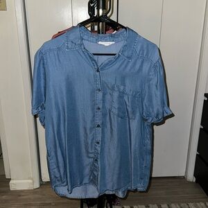 Chambray top size Large